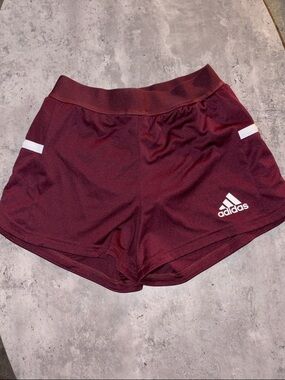 Mens Adidas Maroon Training Shorts